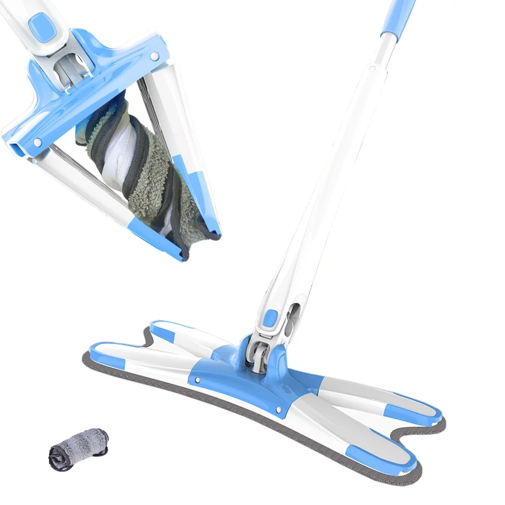 Швабра Sokoltec горизонтальная для мытья без рук плоская бабочка ленивая