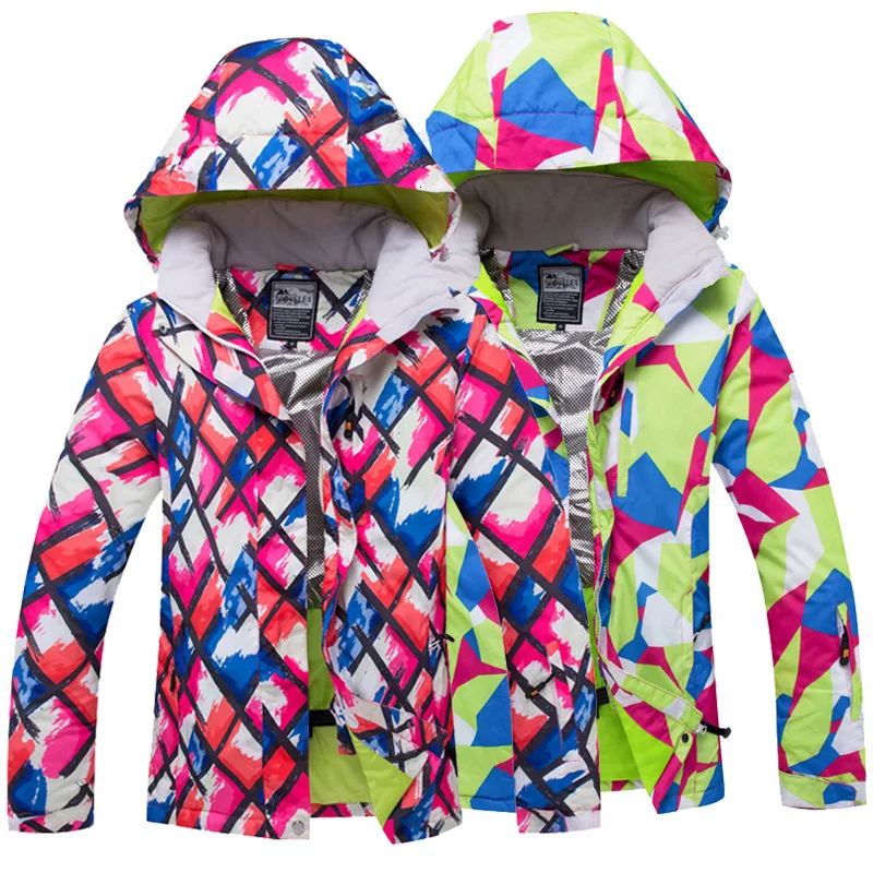 Лыжная куртка пальто для женщин ветрозащитная Водонепроницаемая Толстая теплая
