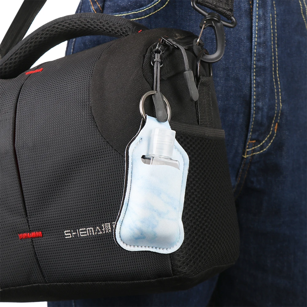 Пустой дезинфицирующий средство для рук 30 мл держатель брелока дорожная бутылка