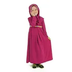 Мусульманское платье для девочки из двух частей, детская одежда с цветами, Abaya jilbab и abaya, детская одежда для исламских детей