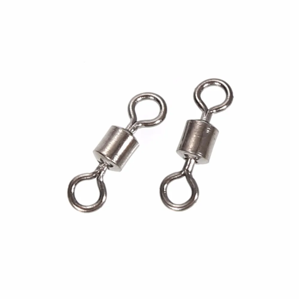 50pcs High Quality Ball Bearing Rolling Fishing Swivel Solid Rings Sea Hook Connector | Спорт и развлечения