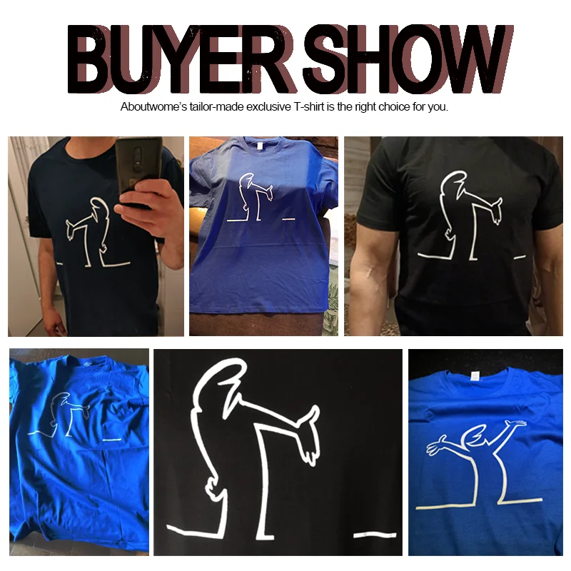 Футболка с забавным графическим принтом 100% хлопок | Мужская одежда