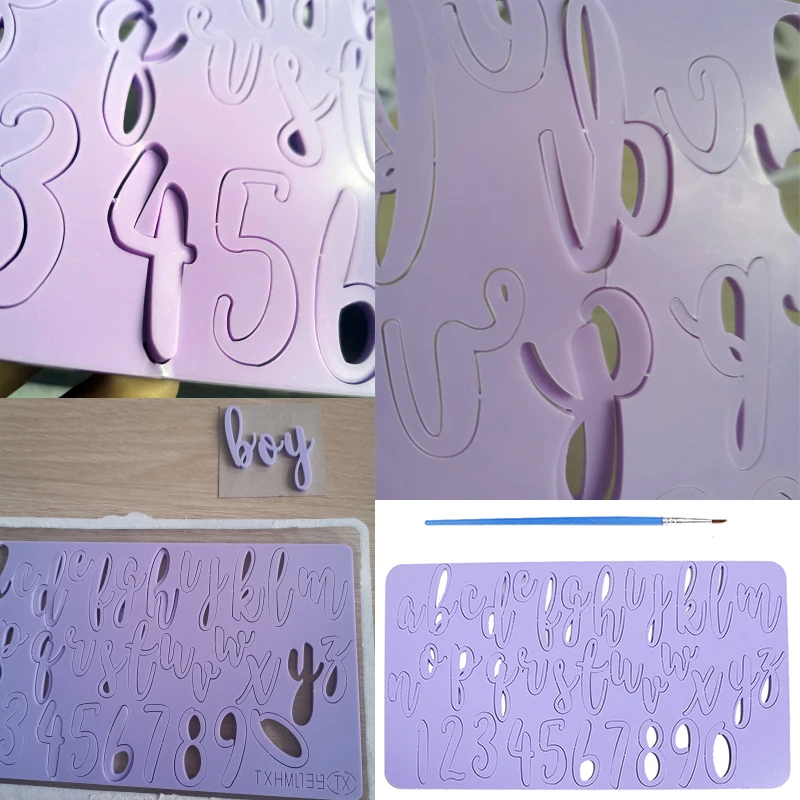 Fondant Stamps Cookies Cutter Baking Stamp Cake Tool Alphabet/Number Mold Letters Decorating Tools | Дом и сад