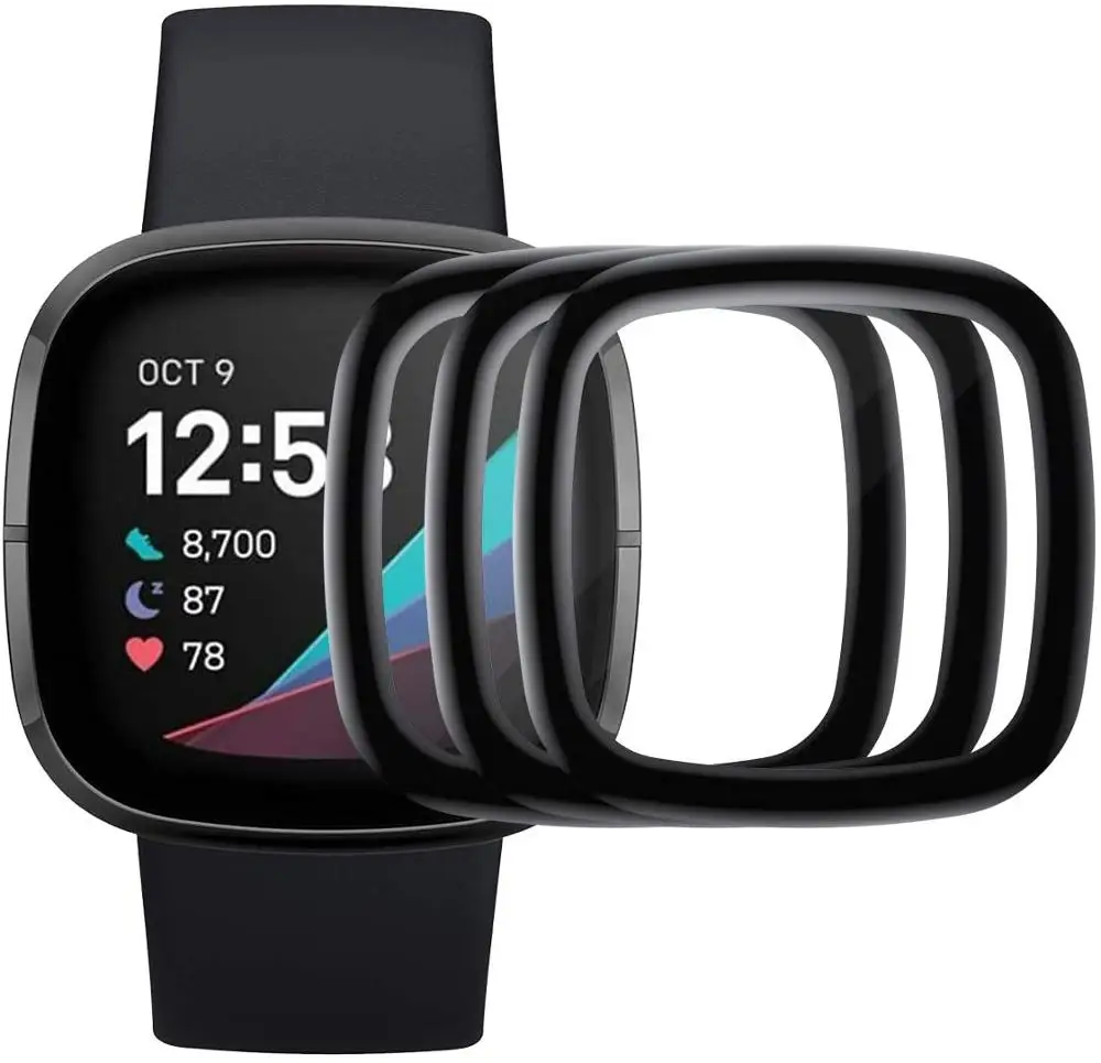 3 шт 3D изогнутый полный защитный экран для Fitbit Sense/Fitbit Versa 2020 Гибкая HD пузырьковая
