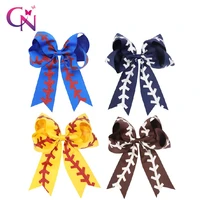 cn 10pcslot cheer bows elegant hair bows with clip kids girls grosgrain ribbon hair clip hairgrips headwear hair accessories