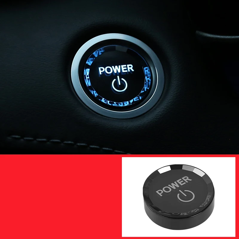 

Стайлинг автомобиля, кнопка запуска с одной кнопкой, сменная крышка двигателя с блестками для Toyota Highlander XU70, установка 2020-2022, аксессуары