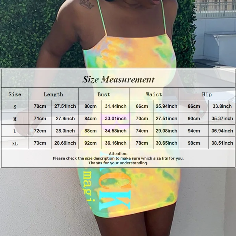 

Women Tie Dye Letter Printing Non-slip Sexy Summer Dress Ladies Elegant Slim Tights Suspenders Club Evening Dress Robe Vestidos