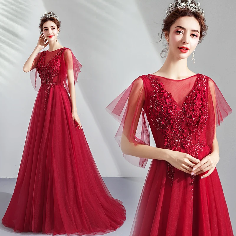 

Real Pictures appliques beadings evening party dress plus size vestido longo formal ceremony dress 3d flower dress in stock