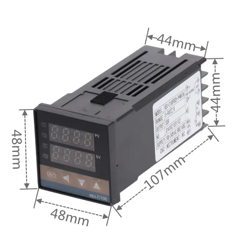 100 240VAC PID REX C100 Температура контроллер диапазон от 0 до 900C SSR40A K регулятор