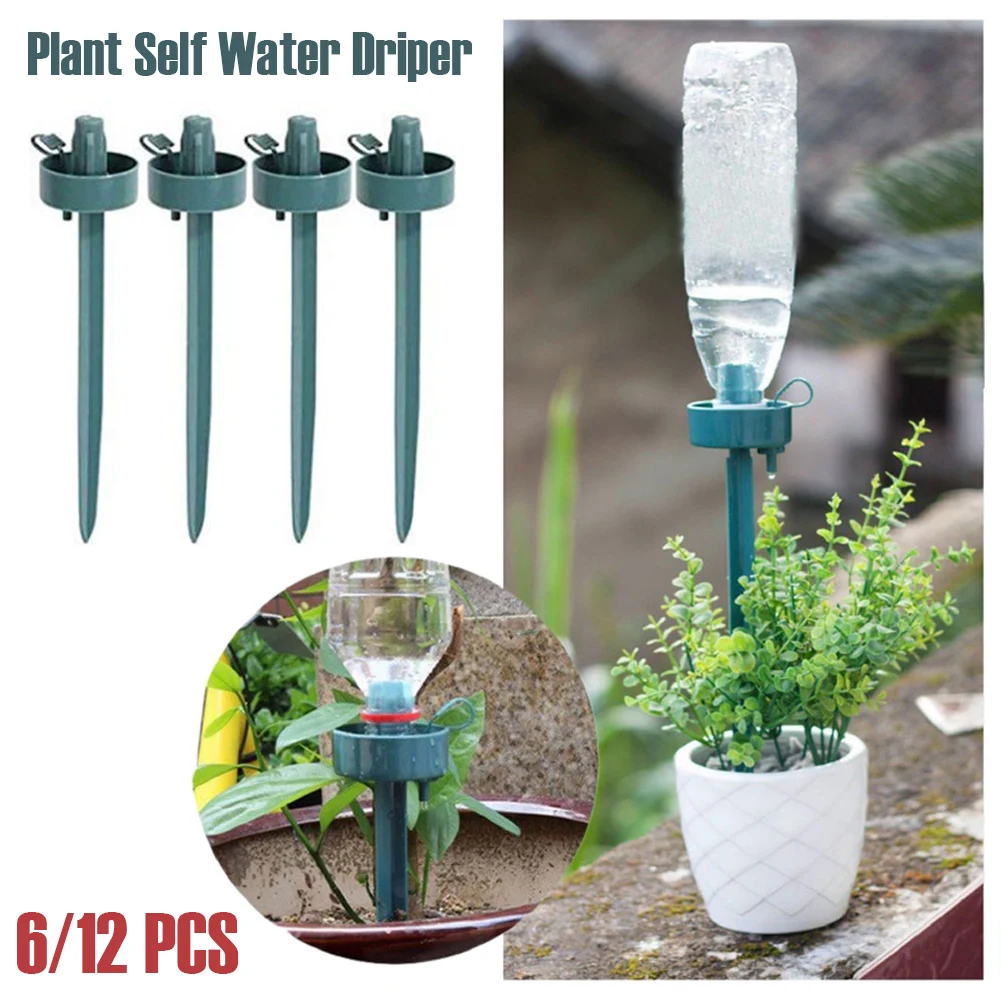 

6PCS SET Plants Self Watering Spikes Adjutsable Waterer Plastic Bottle Drip for Indoor and Outdoor