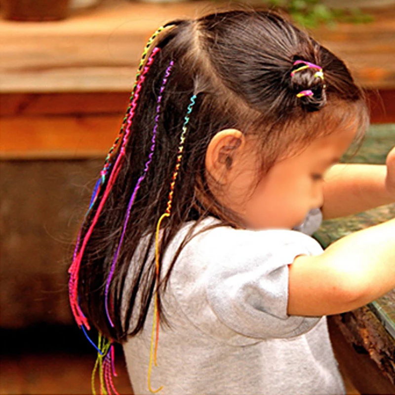 Цветной шнур 1 мм нить ткань бисер кристалл Радуга для волос DIY ювелирных изделий
