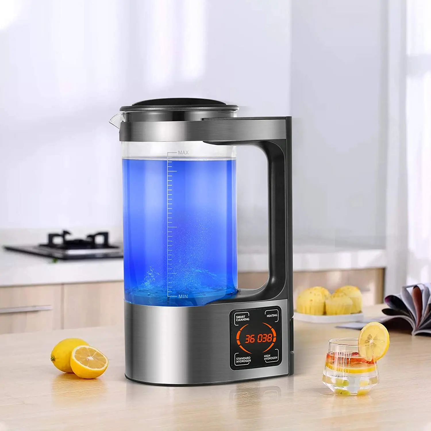 

Hydrogen Water Generator 2L Large-Capacity Hydrogen-Rich Water Bottle Portable Water Ion Generator Hydrogen Water SH10