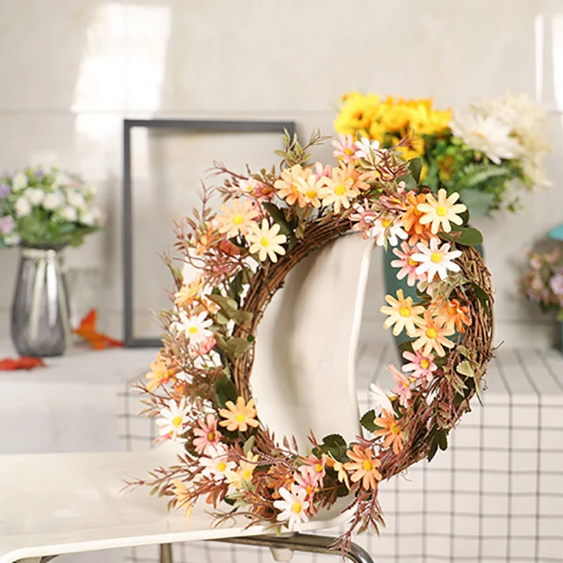 Весенняя Маргаритка гирлянда имитация цветов украшение подвеска Хризантема