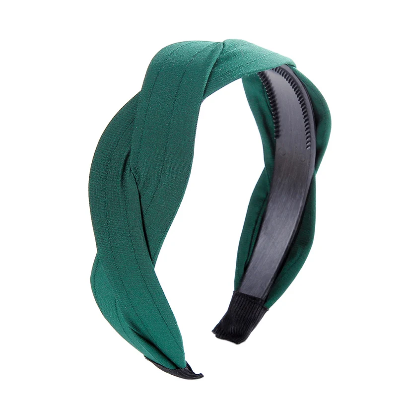 satin E LEVAO Serpentine Winding Cross Headband Vintage Hairbands Bezel Turban Women Girls Hair Accessories Hair Hoop Headwear Fashion - Цвет: satin E