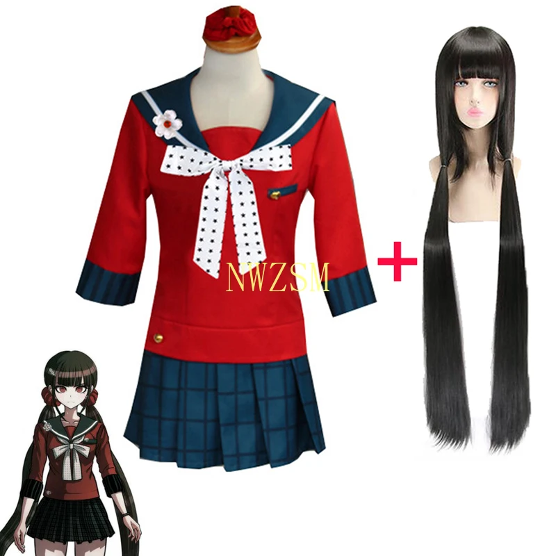 Danganronpa Harukawa Маки Косплэй костюм сестра лоли Хэллоуина юбка для карнавала