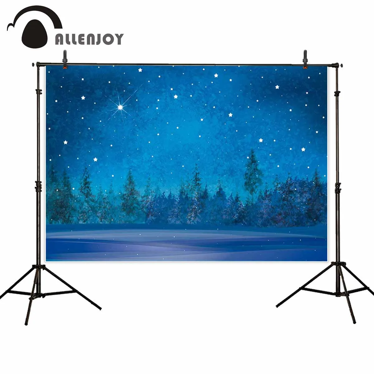 Фон для студийной фотосъемки с изображением зимы сказочной страны голубого