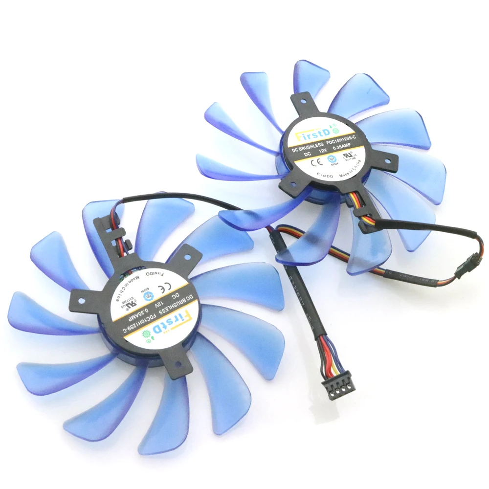 FDC10U12S9-C 12V 0.35A 4-проводной 4-контактный охлаждающий вентилятор для видеокарты HIS RX470