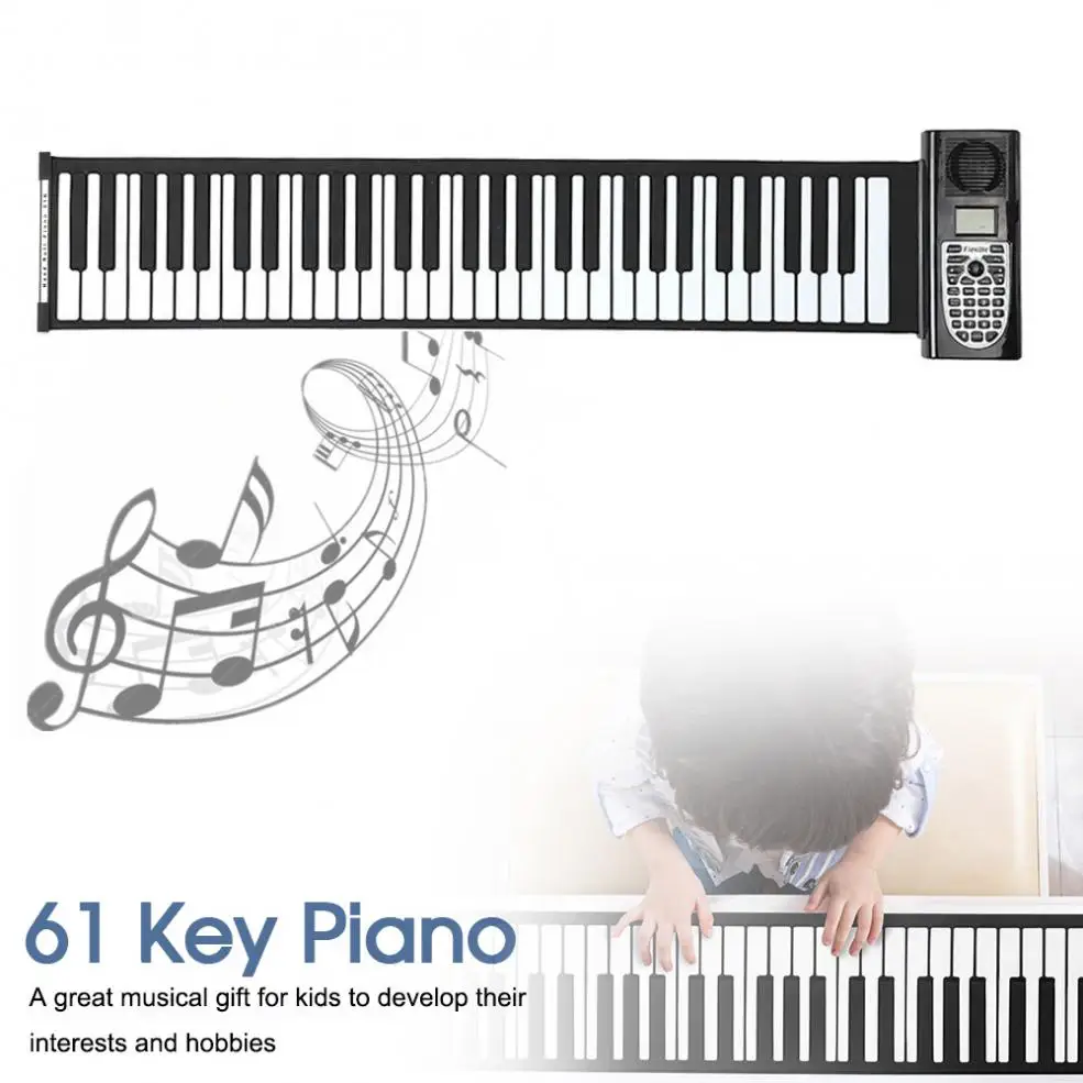 61 клавиша USB MIDI выход рулонное пианино электронное портативное