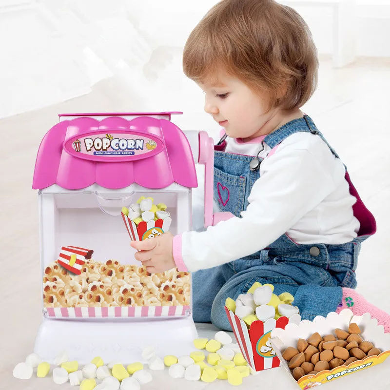 Детский игрушечный автомат для приготовления попкорна развивающий светильник и