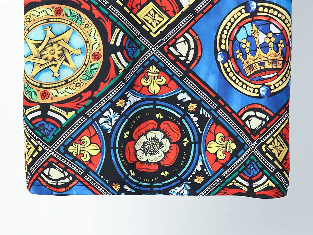 Футболка DUYOU мужская с коротким рукавом дизайнерская рубашка принтом короны и