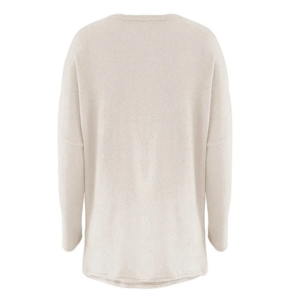 Womens Sweaters 2019 Autumn Winter Long Sleeve Jumper for Women Solid Khaki Coat Female V-neck Loose Sweater S-XL | Женская одежда