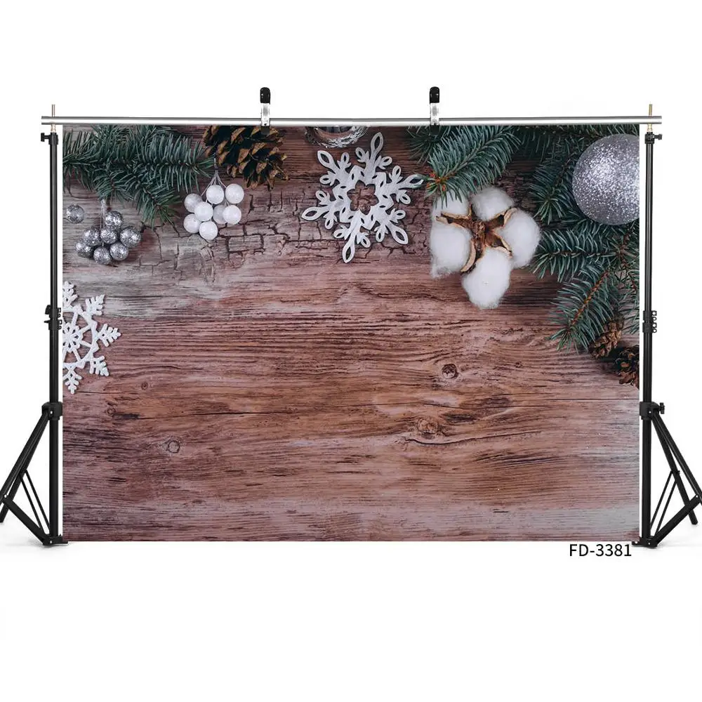 

Фон для фотосъемки новорожденных с изображением снежинок деревянного пола