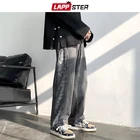 Брюки LAPPSTER мужские джинсовые оверсайз в стиле пэчворк, уличная одежда в стиле Харадзюку, штаны-султанки из денима в стиле хип-хоп с завышенной талией, весна 2022