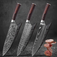 8 inch damascus chef knife with black premium g10 handle professional damascus stainless steel knife cooking knife