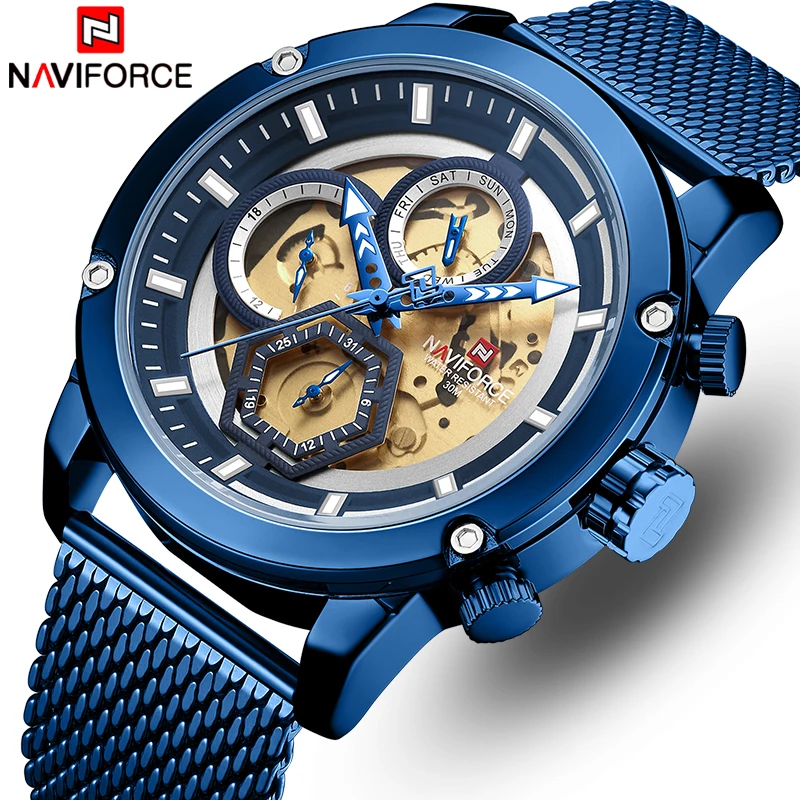 Мужские часы naviforce Лидирующий бренд кварцевые роскошные Военные мужские