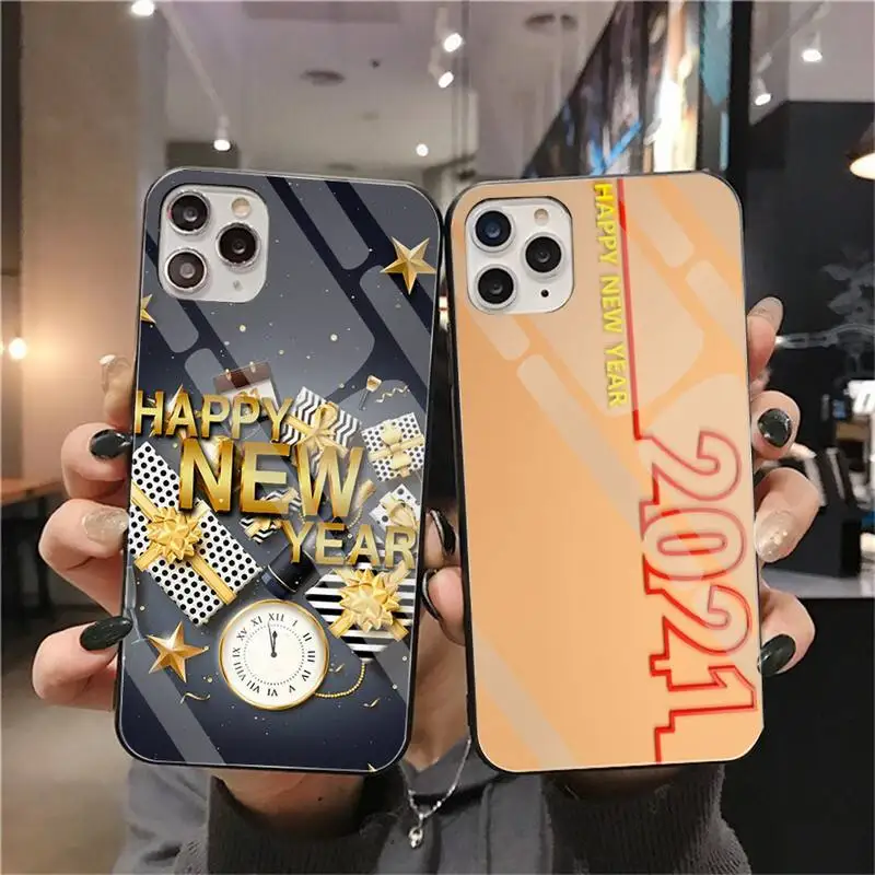 Чехол для телефона с новым годом iPhone 12 pro max mini 11 Pro XR XS MAX 8X7 6S 6 Plus SE 2020|Бамперы| |