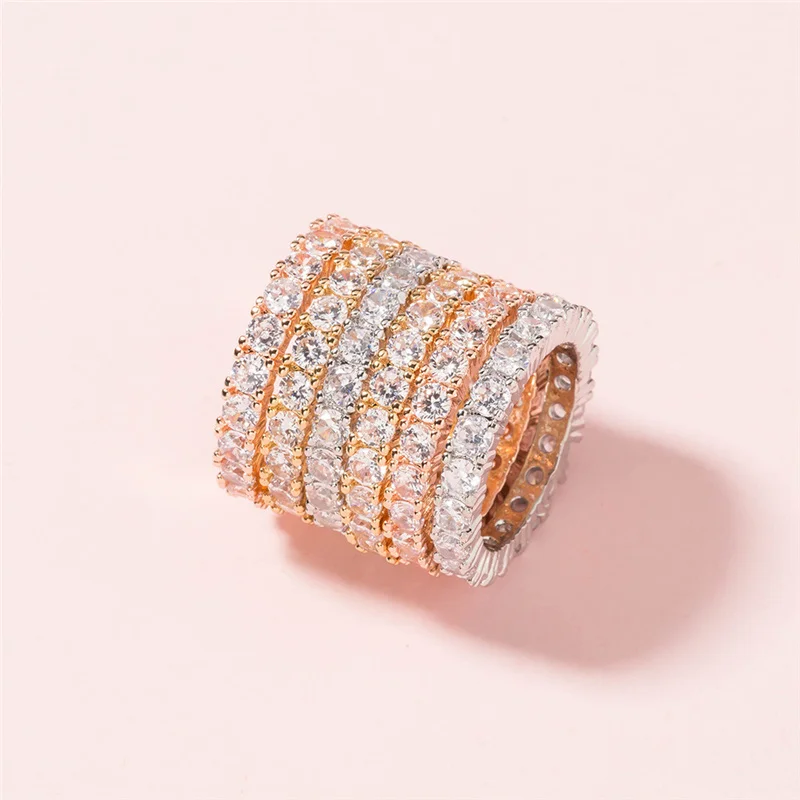 

Fashion Women Ring Korea Rhinestone Exquisite Alloy Ladies Wild Elegant Ring Luxury Valentine Day Gift Jewelry