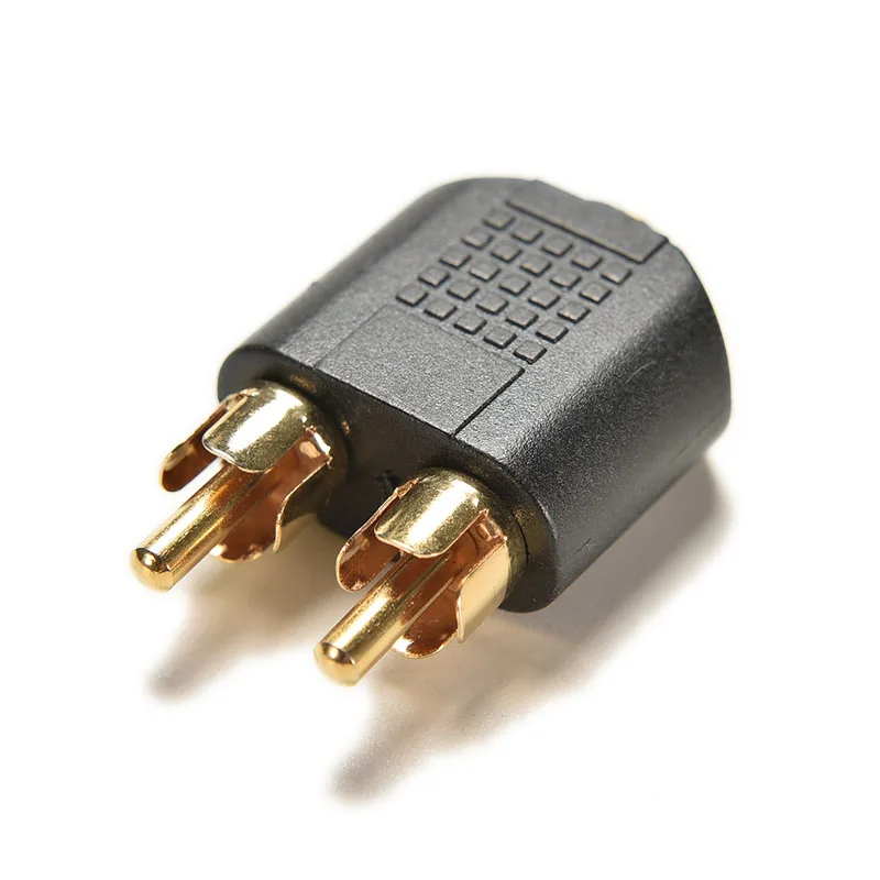 3 5 мм позолоченный аудио стерео разъем гнездо на 2 RCA штекер адаптер конвертер для