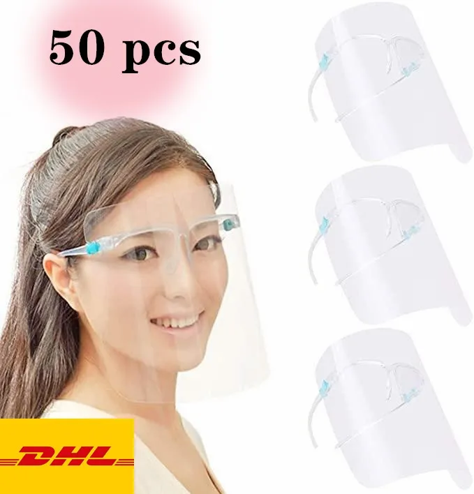 50 шт. прозрачная маска для лица с защитой от пыли защитная вращающаяся