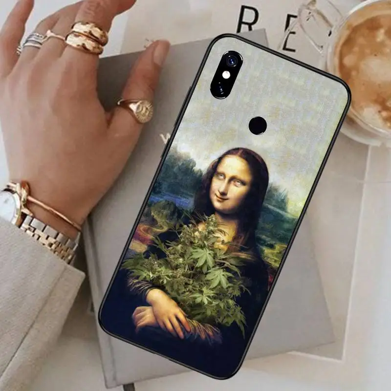 

Mona Lisa funny Spoof Art Phone Case For Xiaomi Redmi note 7 8 9 pro 8T 9S Mi Note 10 Lite pro