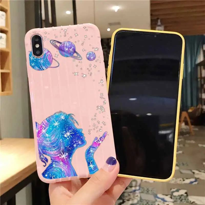 Космос Звезды Луна дирижабль астронавт чехол для тележки Чехол телефона iPhone 11 Pro