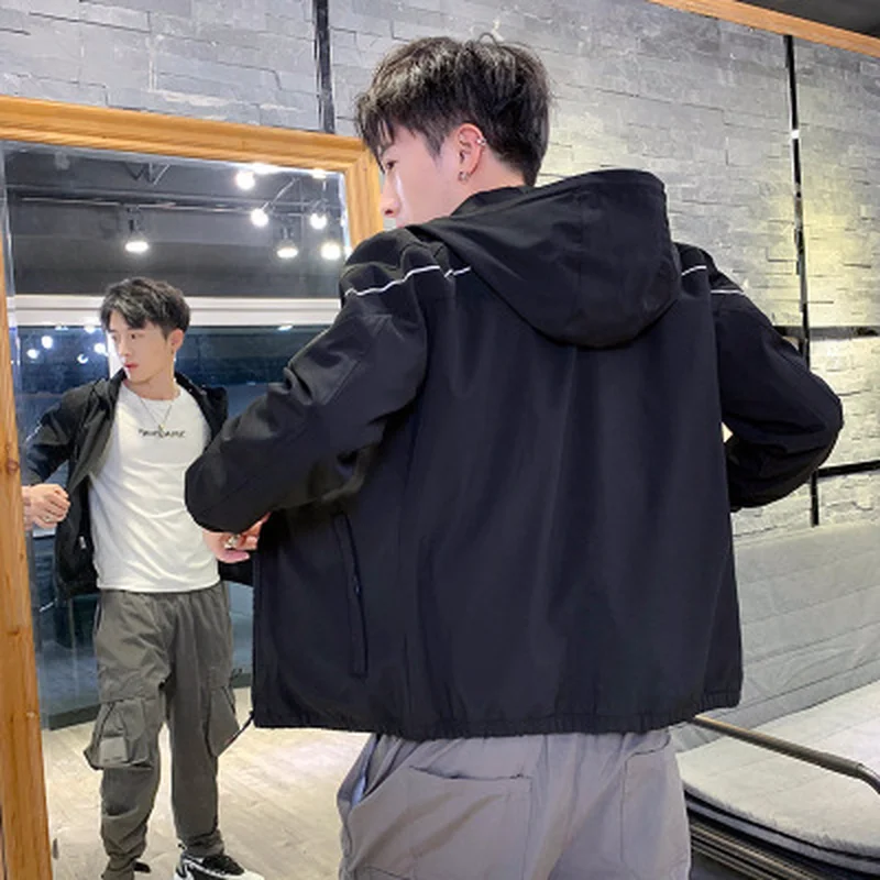 Men's Hooded Jackets Patchwork vintage Block Pullover bomber Jacket Tracksuit Coat big size Men Hip Hop Streetwear windbreaker | Мужская