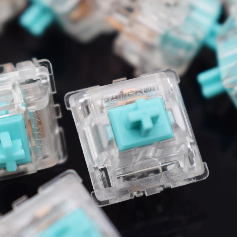 Механический переключатель клавиатуры Gateron axial Tiffany 67g индивидуальные линейные переключатели полностью прозрачные