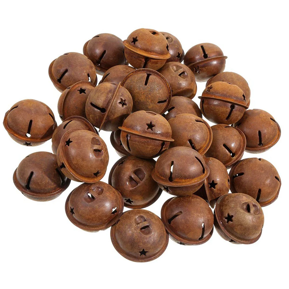 

1 Набор из 30 шт., новогодние винтажные колокольчики, колокольчики для рождественской елки, подвесные украшения