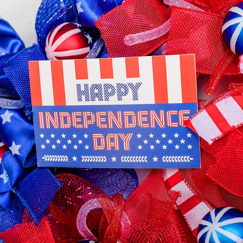 

Венок на День Независимости, американский патриотический День ветеранов, гирлянда для украшения входной двери, украшение для дома