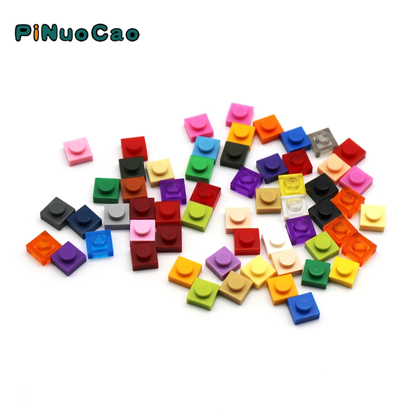 

PINUOCAO 3024 Thin 1x1 Building Blocks 100pcs/bag 45 Colors Pixel Painting Materials Compatible with All Brand Small Assemblage