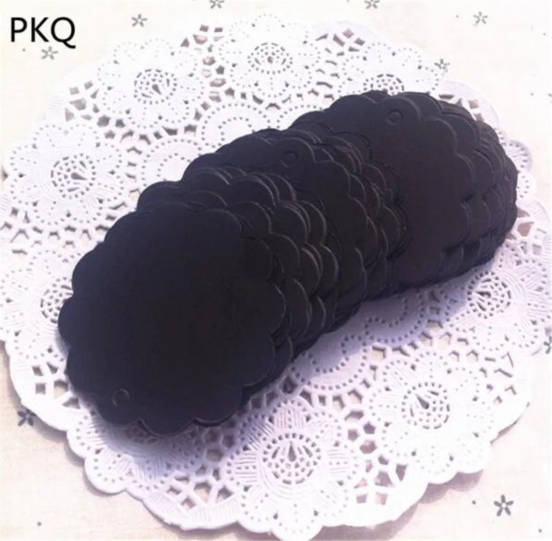 50 шт. 6 см круглая зубчатая крафт-бумага подарочная бирка круглый диск оформление