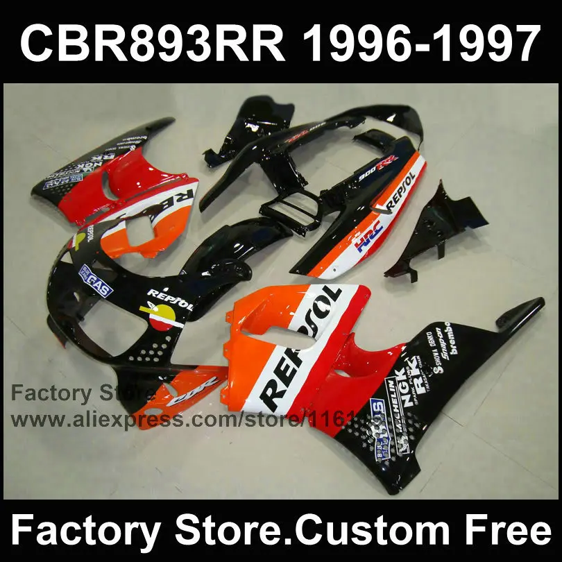 Совершенно новый обтекатель для HONDA CBR900RR 893 96 97 CBR 893RR 1996 1997 классический репсол
