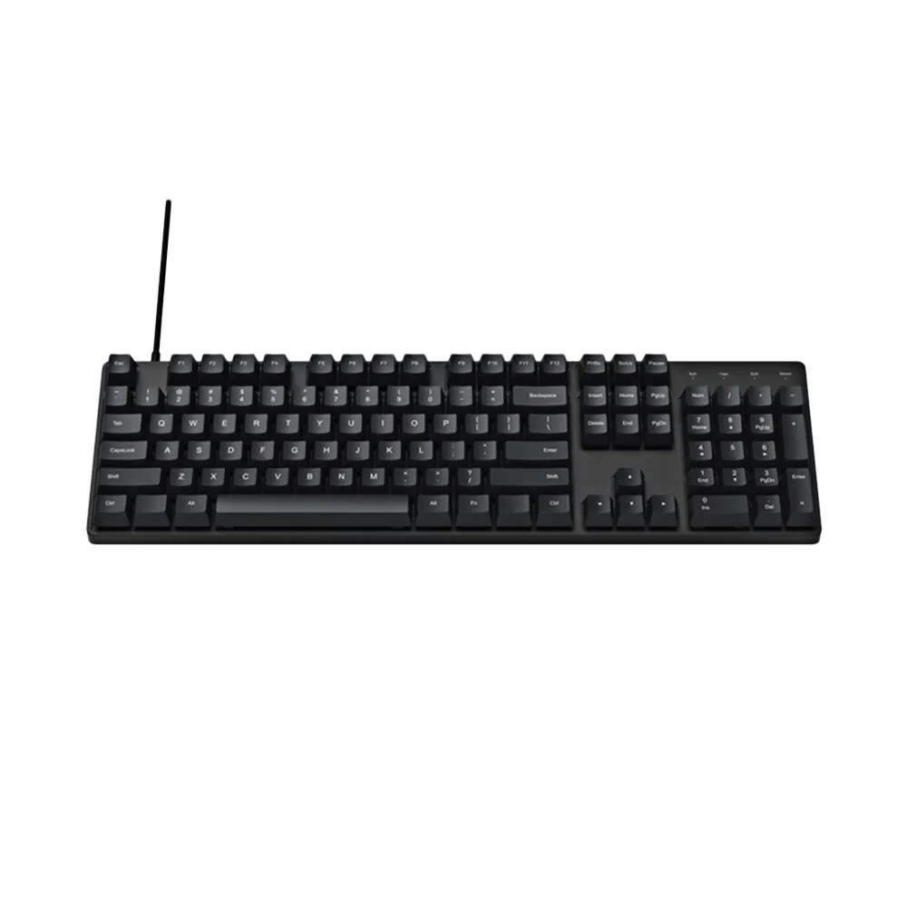 Игровая механическая клавиатура Xiaomi HZJP01YM с вишневым красным осевым 104 клавишами клавишные колпачки из ПБТ для домашнего офиса