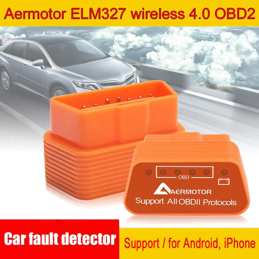 Aermotor ELM327 wifi OBD2 Bluetooth 4 0 подходит для Android и Apple автомобильный детектор