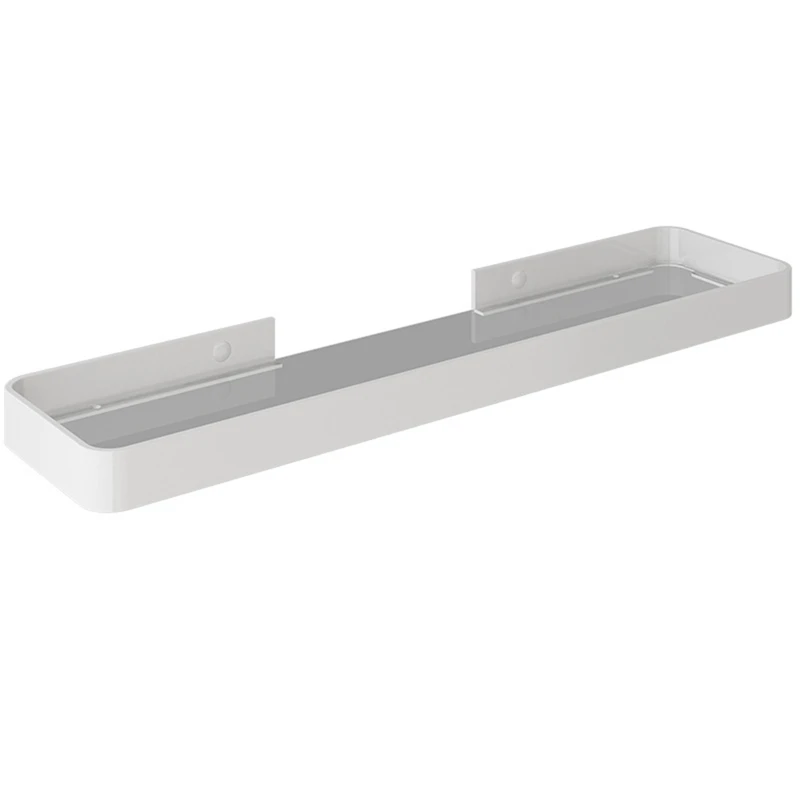 

Space Aluminum Wall Shelf Bathroom Storage Rack White Glass Kitchen Storage Rack