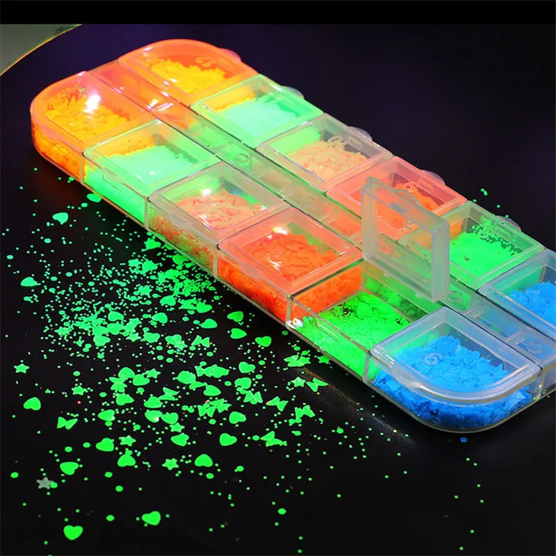 

1PC 3D Luminous Nail Stickers Butterfly Star Summer Design Glow in The Dark Sliders Manicure Decorations 20#