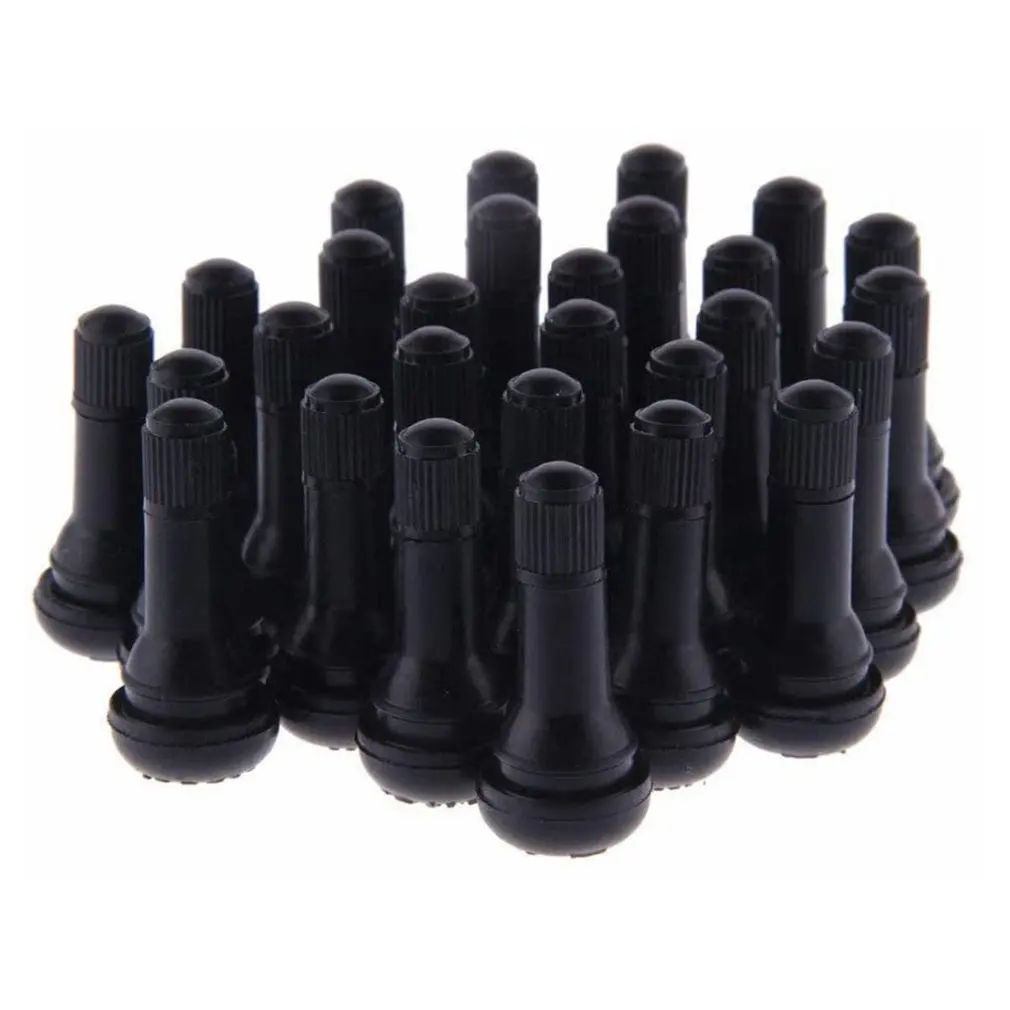 

TR413 40 Pieces Car Tire Tubeless Valve Cap Tire Valves Rubber Tire Universal Durable Tire Valve Stem Set
