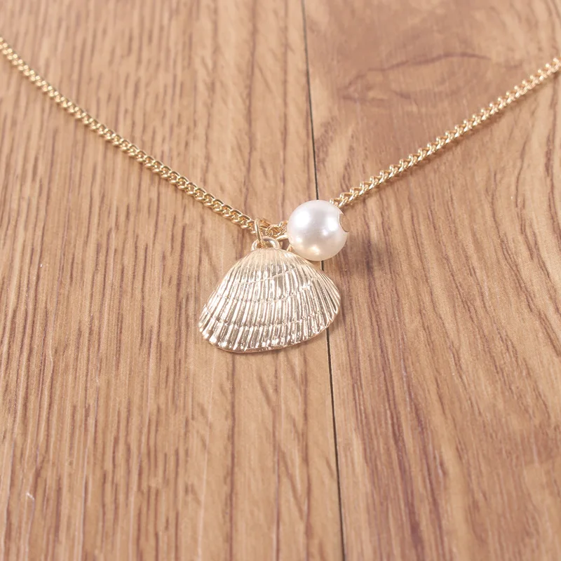 1 предмет Модный комплект для женщин в виде ракушки жемчужные ожерелья большой