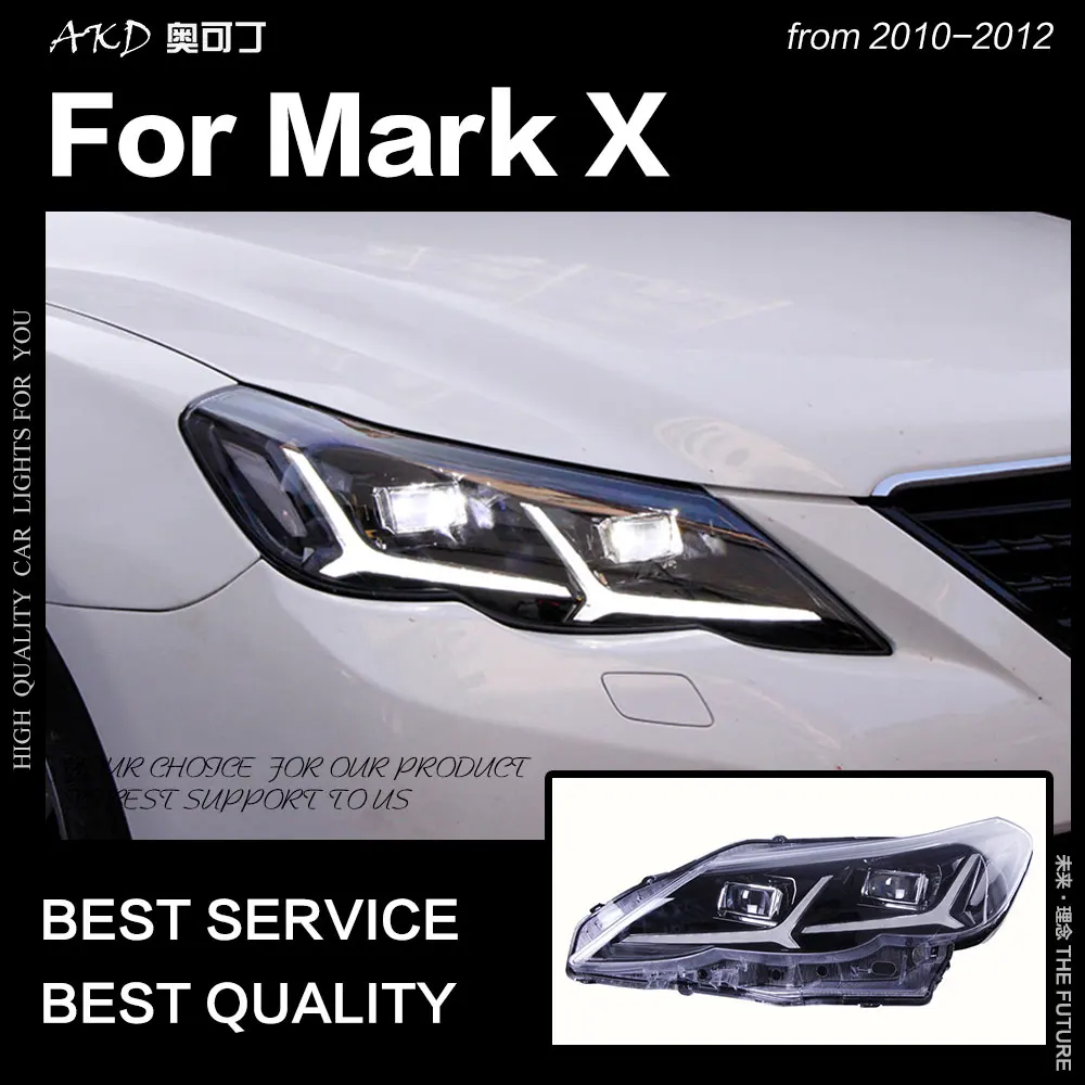 АКД стайлинга автомобилей для Toyota Mark X фары 2010 2012 Reiz светодиодный задний фонарь DRL