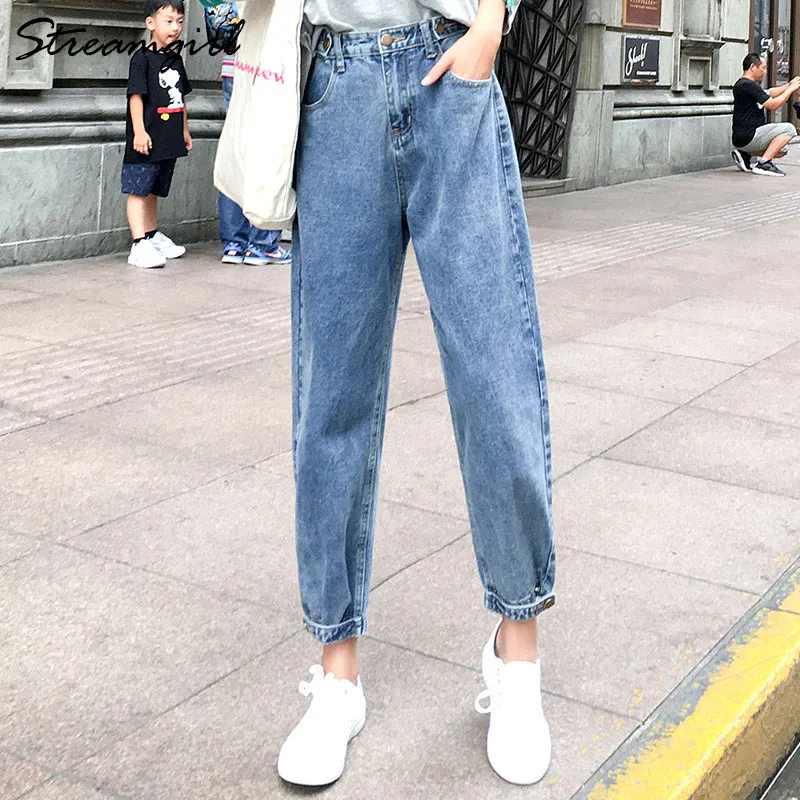 Normal Light Blue Зимние теплые джинсы женские плотные флисовые свободные в стиле гарема, с широкими штанинами джинсы с высокой талией осень зима женские джинсовые брюки свободные теплые - Цвет: Normal Light Blue